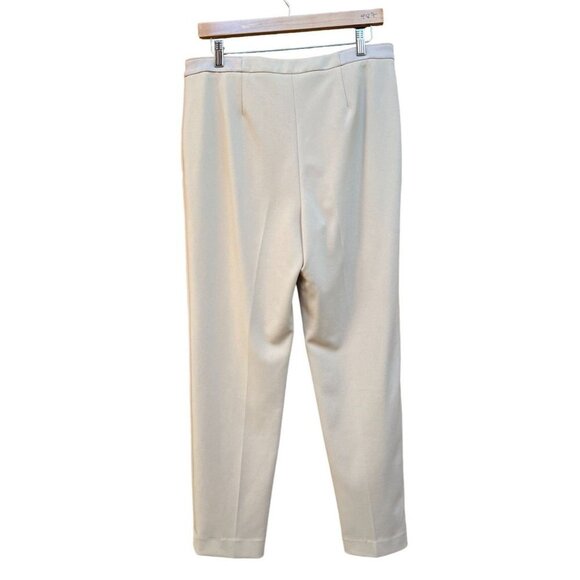 Calvin Klein High Waist Cigarette Pant Beige Cream Tapered Leg Women 10 - Picture 3 of 11